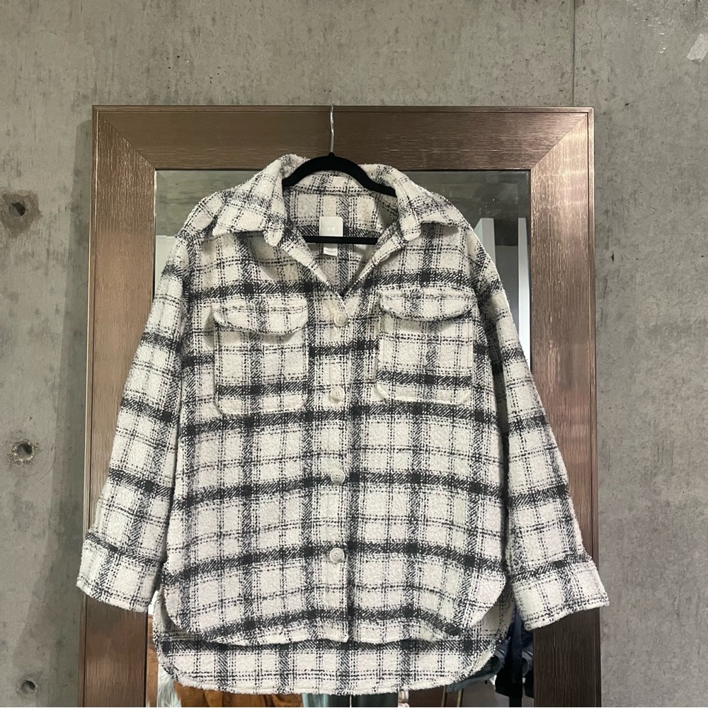 H&M Plaid Shirt Jacket | Size Small